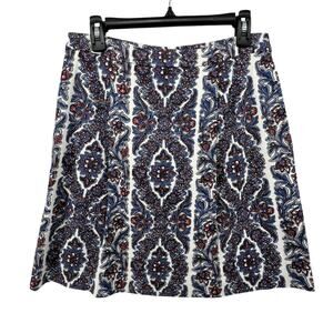 Boden Size US 8 Skirt Patterned Professional Pockets Mini A Line Lined Blue